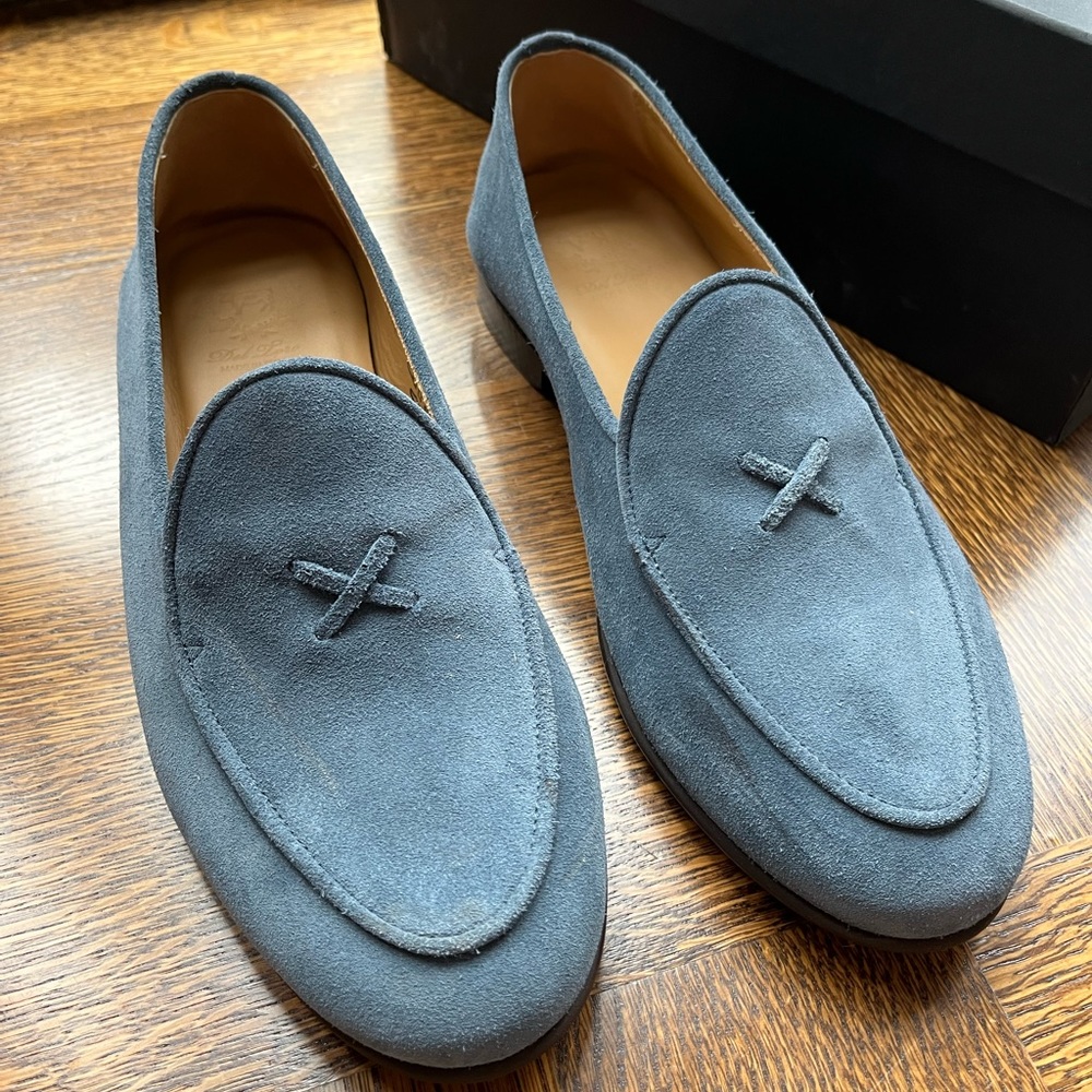 Del Toro Men's Grigio Suede Milano Loafer 9.5